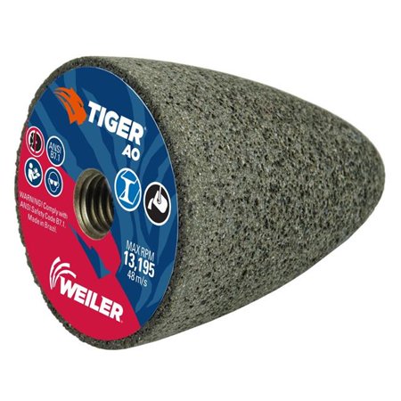 68312weiler-tiger-ao-275-x-35-inch-type-16-plugs-deliver-the-right-combination-of-performance-and-value-aluminum-oxide-grains-in-combination-with-a-strong-bond-deliver-long-product-life-and-a-consistent-cutrate-when-grinding-