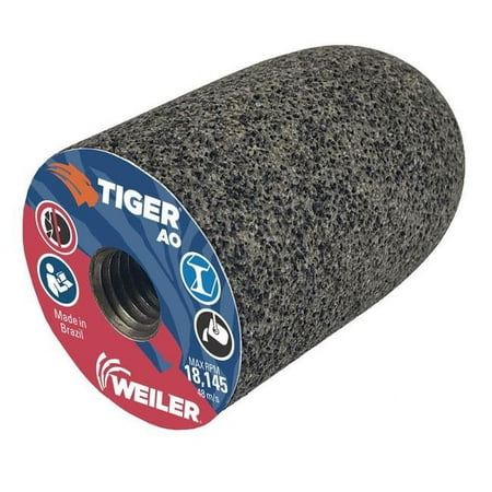 68329weiler-tiger-ao-2-x-3-inch-type-18r-plugs-deliver-the-right-combination-of-performance-and-value-aluminum-oxide-grains-in-combination-with-a-strong-bond-deliver-long-product-life-and-a-consistent-cutrate-when-grinding-me