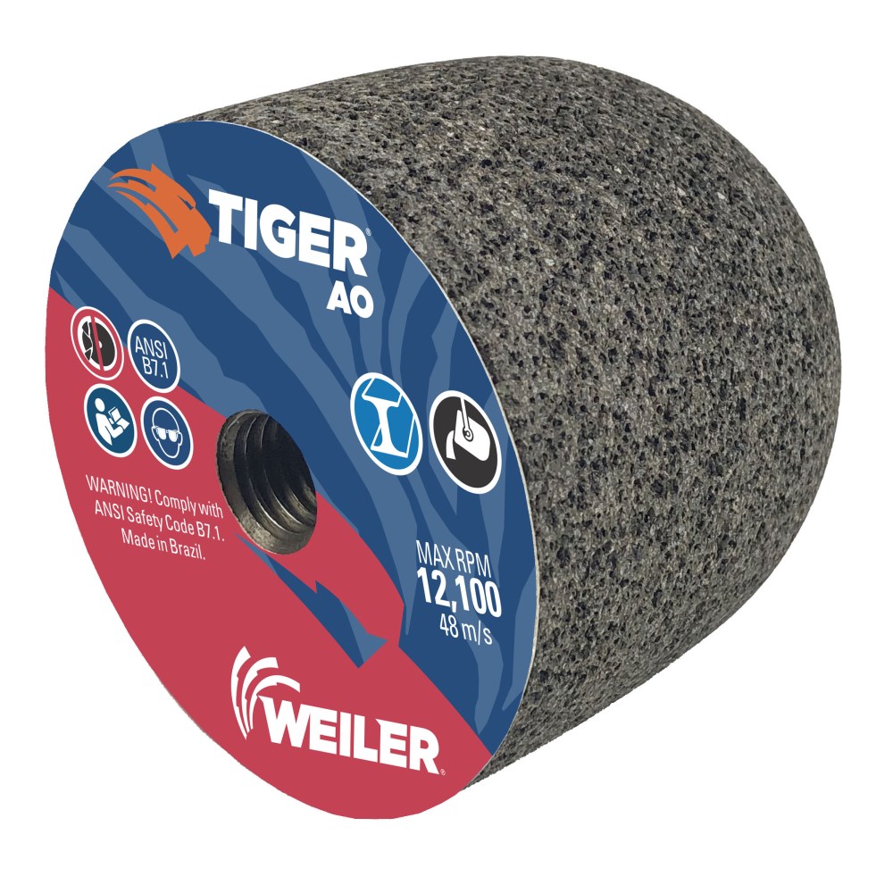 68331weiler-tiger-ao-3-x-3-inch-type-18r-plugs-deliver-the-right-combination-of-performance-and-value-aluminum-oxide-grains-in-combination-with-a-strong-bond-deliver-long-product-life-and-a-consistent-cutrate-when-grinding-me
