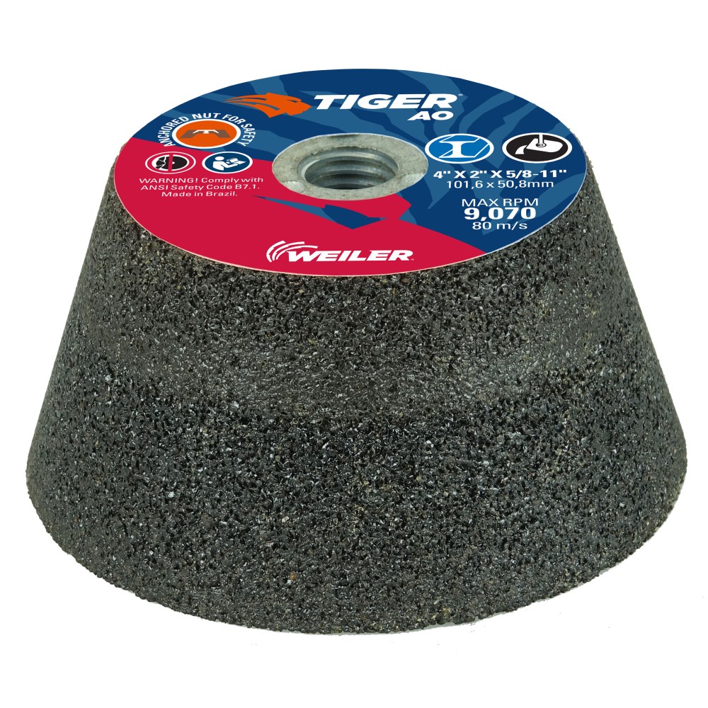 68350weiler-tiger-ao-4-inch-type-11-cup-grinding-wheels-deliver-the-right-combination-of-performance-and-value-aluminum-oxide-grains-in-combination-with-a-strong-bond-deliver-long-product-life-and-a-consistent-cutrate-when-gr