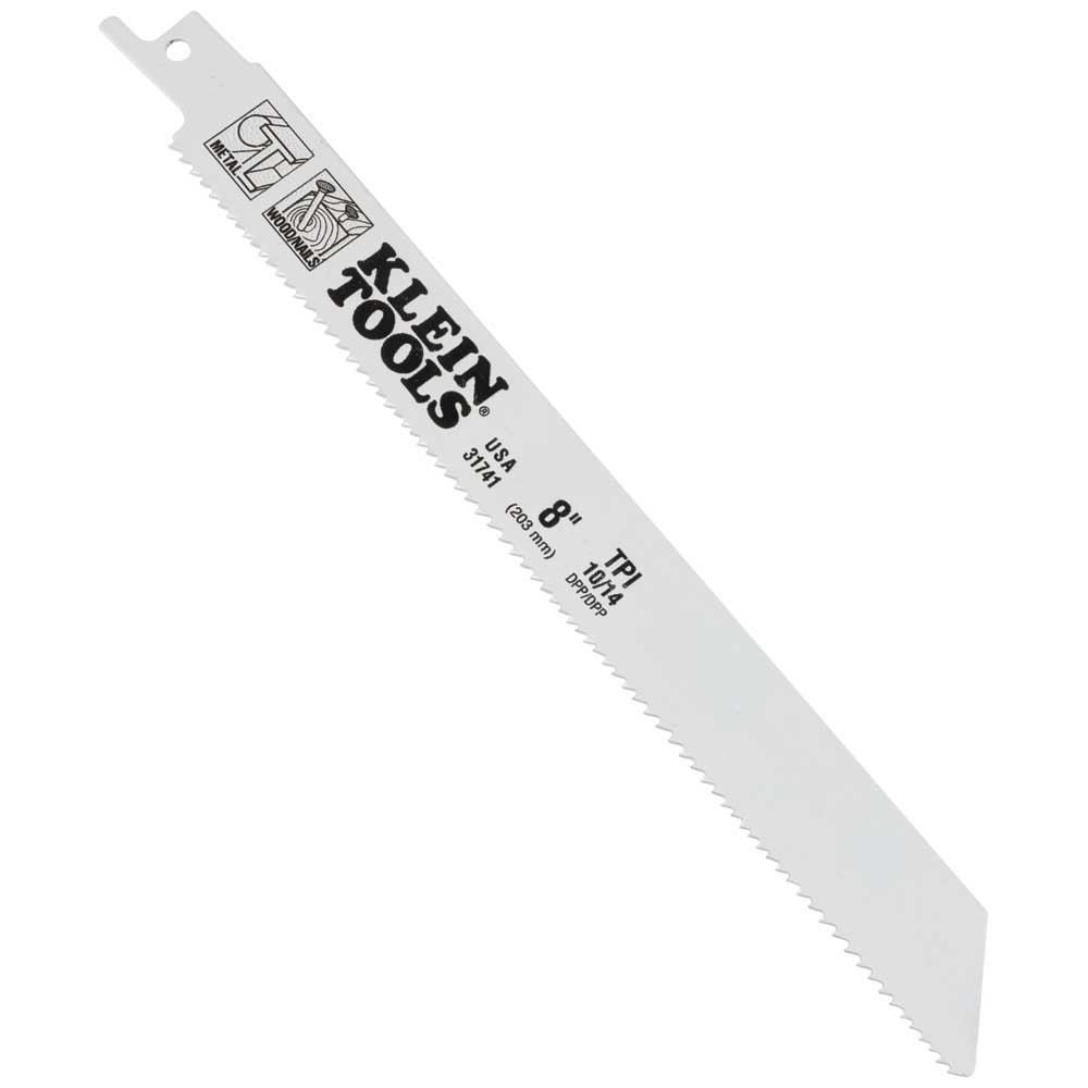 Reciprocating Saw Blades, 10/14 TPI, 8-Inch, 5-Pack