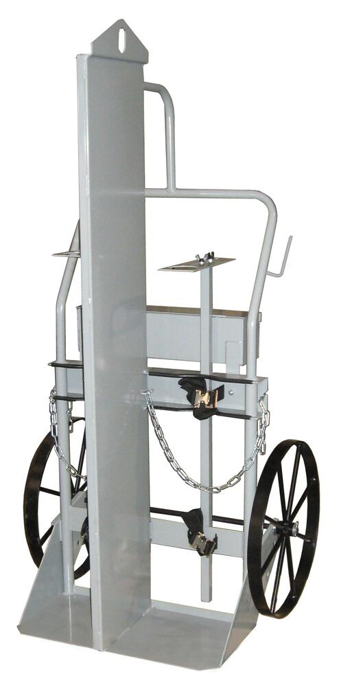 Double Cylinder Hand Truck With Firewall and Hoist Ring, 20" Steel Wheels, Tool Box - 35048