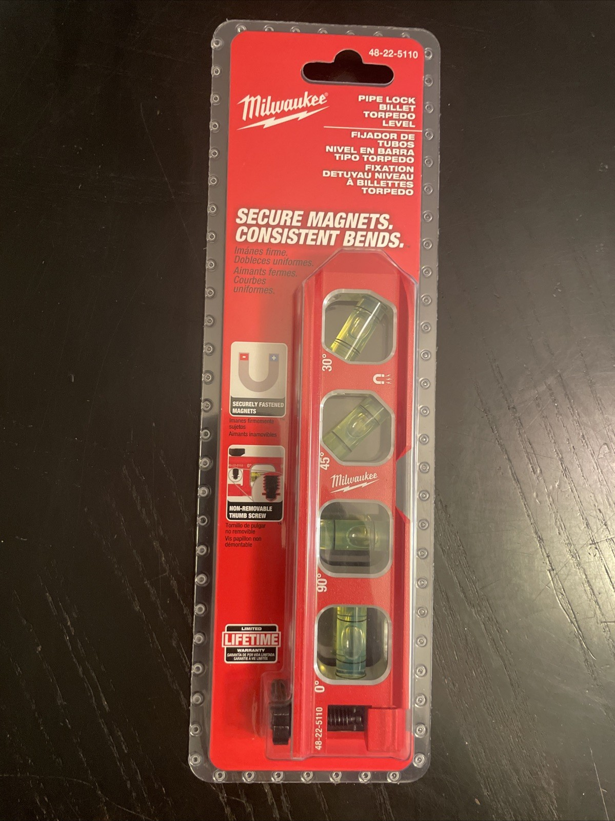 milwaukee-48-22-5110-65-impact-resistant-pipe-lock-billet-torpedo-level-48-22-5110-milwaukee