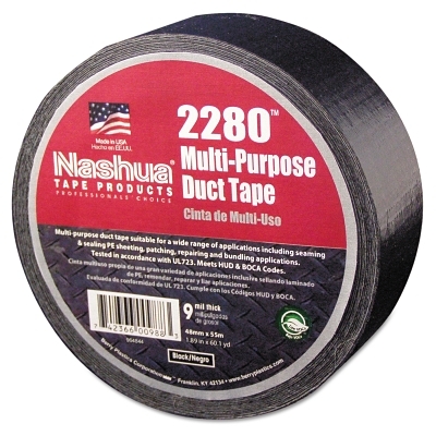 10872062280-general-purpose-duct-tapes-black-55m-x-48mm-x-9-mil-nashua-2280-general-purpose-duct-tapes-applications-general-repair-bundling-patching-and-mending-color-coding-general-purpose-abatement-and-contractor-uses-langu