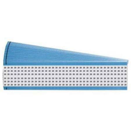 wm20pkbrady-wm20pk-wire-marker-card-brady-wire-marker-card-preprinted-solid-number-series-wm-series-14-in-marker-width-marker-legend-20-black-on-white-legendbackground-b500-repositionable-vinyl-coated-fabric-36-markers-per-ca