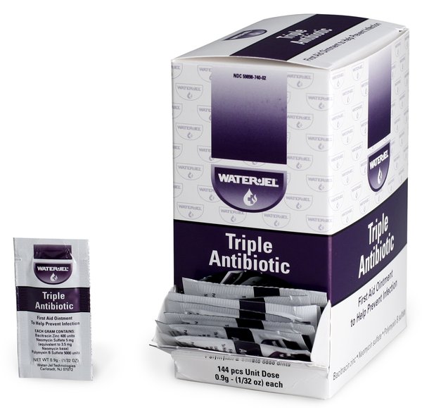 m462144water-jel-first-aid-antibiotic-09-gram-individual-packet-400-iu-35-mg-5-000-iu-gram-strength-144-ct-this-threeinone-antibiotic-is-packaged-in-a-09gram-unit-dose-packet-for-individual-application-without-crosscontaminat