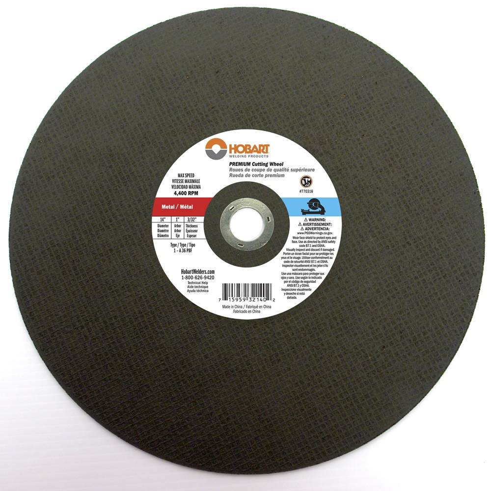Cut-Off Wheel 14-Inch x 1-Inch x 3/32-Inch Type 1-A 36TBF