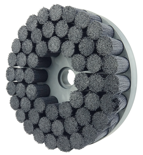Burr-Rx 10" Shell-Mill Holder Disc Brush, .043/120CG Crimped Fill