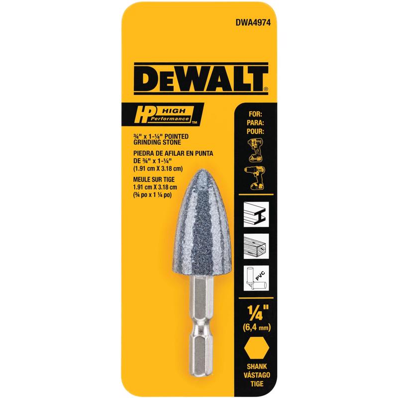 dwa4974the-dewalt-aluminum-oxide-hp-grinding-point-is-designed-for-deburring-shaping-and-grooving-with-ferrous-metal-a-14-inhex-shank-allows-for-easy-bit-changes-high-performance-aluminum-oxide-tip-for-long-life-high-quality-