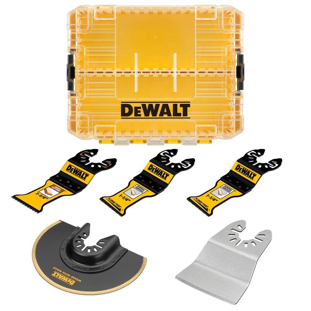 dwa425gsettake-on-challenging-applications-with-the-dewalt-general-purpose-114-in-plunge-point-oscillating-blade-dwa4258-designed-to-deliver-up-to-7x-the-life-when-cutting-through-framing-nails-this-blade-is-engineered-with-a
