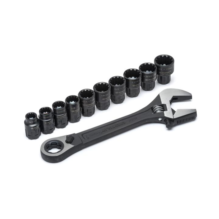 11-piece-pass-thru-x6-black-oxide-adjustable-wrench-and-spline-socket-set-cptaw8-crescent
