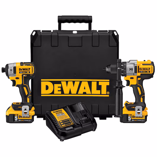 DeWalt 20V MAX Cordless Brushless XR Hammer Drill and Impact Driver Combo Kit