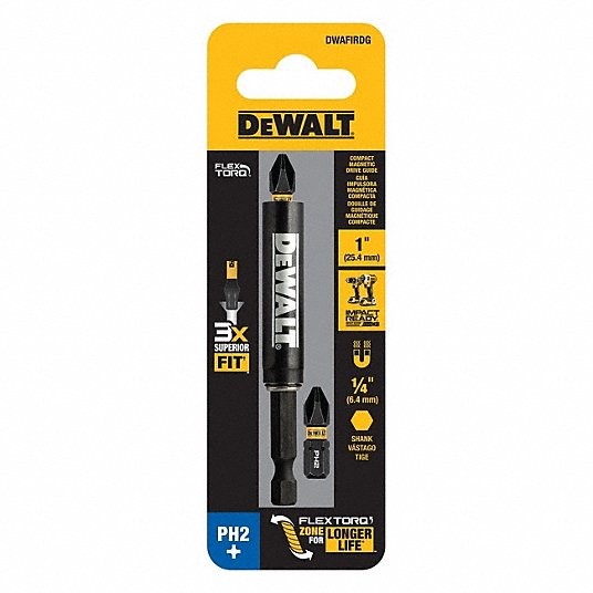 DEWALT Flextorq Drive Guide W/ 2 Bits