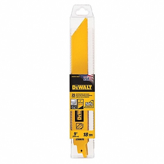 DEWALT 9 In Bi-Metal Reciprocating Saw Blade 18 TPI (1 Pack)