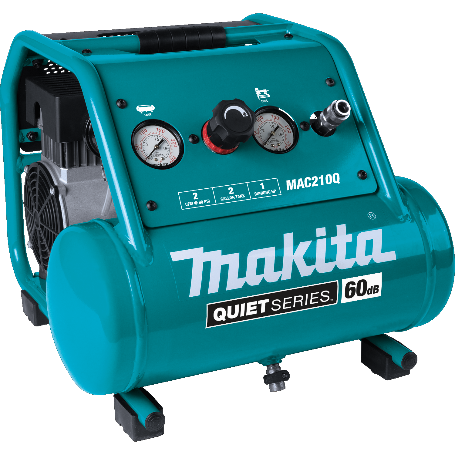 quiet-series-1-hp-2-gallon-oilfree-electric-air-compressor-mac210q-makita