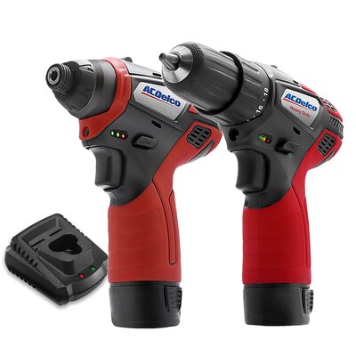 ACDelco ACDelco ARI12105-K5 G12 Series 12V Cordless Li-ion 3/8" 2-Speed Drill Driver & �"? Impact Driver Combo Tool Kit with 2 Batteries
