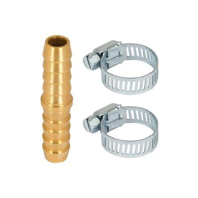 AES Industries 7342 Air Hose Splicer Kit, 3/8 in, Hose Barb, Brass