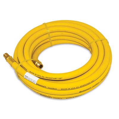 AES Industries Continental 7367 Air Hose, 3/8 in ID, 25 ft, 1/4 in MNPT, 250 psi, Rubber, Yellow