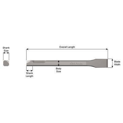 Ajax Tool Works Flat Chisel .050
