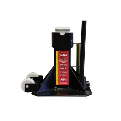 AME 22 Ton Heavy Duty Jack Stands, 1 Pair with Wheels and Handle, Min Hgt: 12in