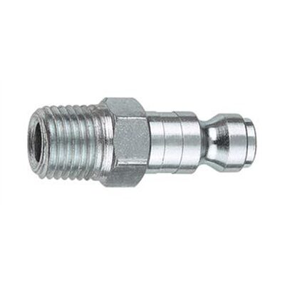 Amflo 1/4" Coupler Plug with 3/8 Male Threads Automotive T Style- Pack of 10