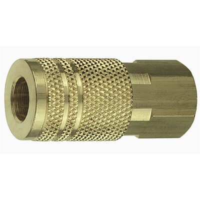 Amflo 1/4" Coupler Plug with 1/4" Female thread I/M Industrial Brass- Pack of 10