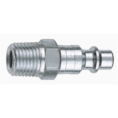 Amflo 3/8" Coupler Plug with 1/4" Male Thread I/M Industrial- Pack of 10