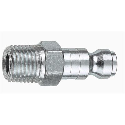 Amflo 1/2" Coupler Plug with 3/8" Male Thread Automotive T Style - Pack of 10