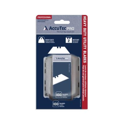 AccuTec Pro AccuTec Pro Utility Blade .024 HD 1074 2-Notch 100BL/DSPR "Carded" (10CD/CA)