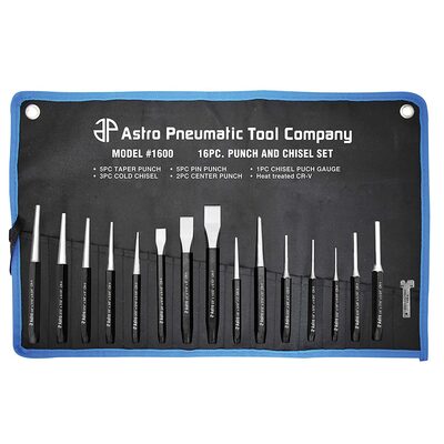 Astro Pneumatic PUNCH + CHIS SET 16PC