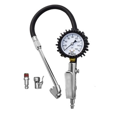 Astro Pneumatic 2.5" Dial Tire Inflator with Locking & Dual Chucks