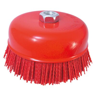 Astro Pneumatic 6" Nylon Bed Brush, Red, 5/8" thread