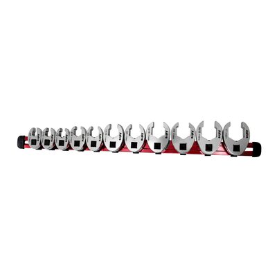 Astro Pneumatic 11 Piece 3/8 Inch Drive SAE Anti-Slip Crowfoot Flare Nut Wrench Set