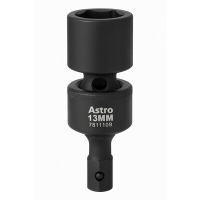Astro Pneumatic 13mm 1/4 Inch Square and Hex Drive Magnetic Universal 6pt Impact Socket for Impact Wrenches and Driver