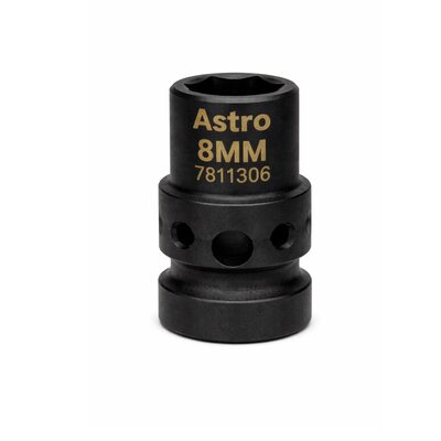 Astro Pneumatic 8mm 1/4 inch Drive Low Profile Nano Impact Socket - Metric
