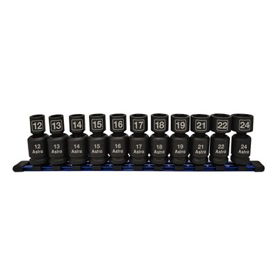 Astro Pneumatic 11pc 1/2" Dr Nano Pinless Universal Impact Sockets