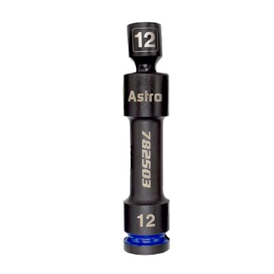 Astro Pneumatic 1/2 Inch Drive 12mm 12-Point Pinless Heavy-Duty Driveline Impact Socket