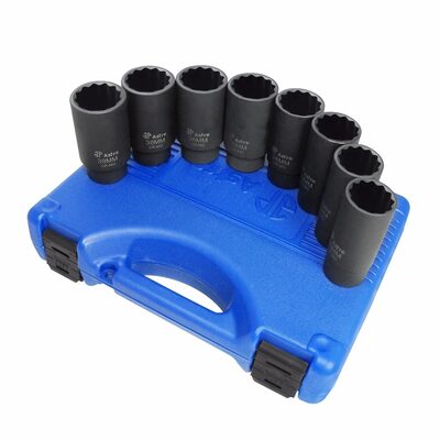 Astro Pneumatic 8pc 12-Point Axle Nut Socket Set