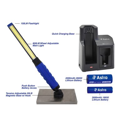 Astro Pneumatic 800Lm Light w/ Quick-Swap System & Suction Cup