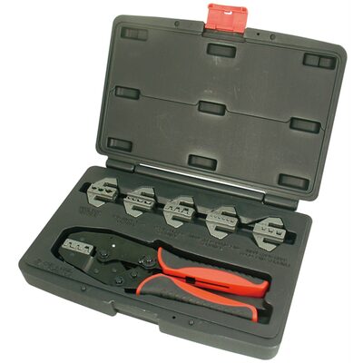 Astro Pneumatic 7pc Interchangeable Quick Ratchet Crimping Tool Se