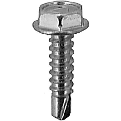 AUVECO AP9615 Hex Washer Head Sems Teks Point Tapping Screw, #10 Screw x 3/4 in L, Zinc