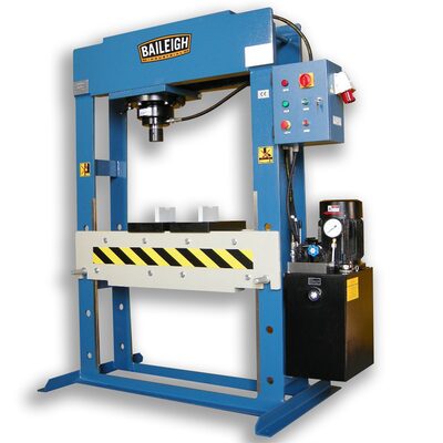 Baileigh HSP-60M - 220V 3 Phase 60 Ton Hydraulic H-Frame Press, 11.5" Stroke