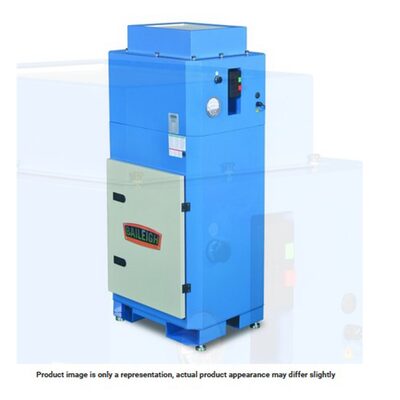 Baileigh MDC-1200-HD - 1100CFM Heavy Duty Metal Dust Collector, Air Pulse Clean w/ HEPA Filter, 6" Port 1-1/2HP, 110V 1 Phase
