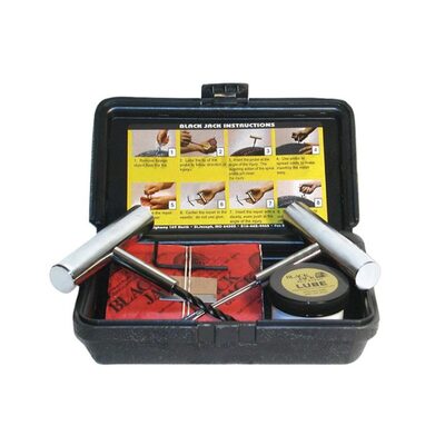 BlackJack Tire Supplies Small Repair Kit With Chrome Tools