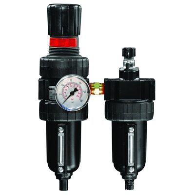 Balcrank F/R/L , Air, 2-Pc, W/0-300 Guage, 1/2 Inch  Npt(F) W/Auto Drain