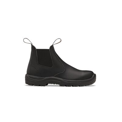 Blundstone Soft Toe Elastic Side Slip-on Boot, Water Resistant, Kick Guard, Black, AU size 7.5, US size 8.5