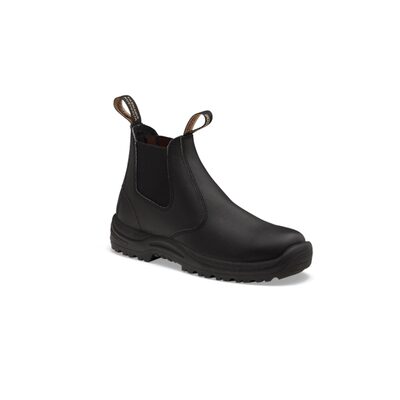 Blundstone Soft Toe Elastic Side Slip-on Boot, Water Resistant, Kick Guard, Black, AU size 8.5, US size 9.5
