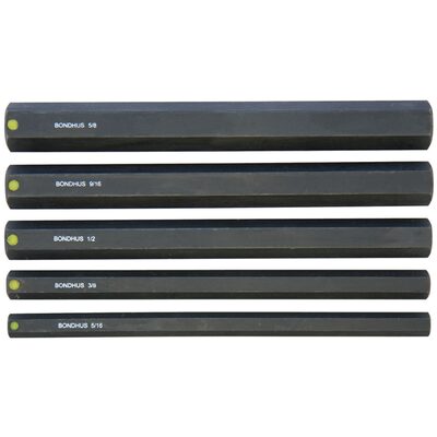 Bondhus Corp. 5 piece ProHold(R) Socket Hex Bit Set