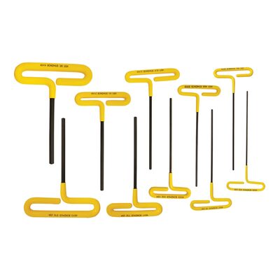 Bondhus Corp. 6" Cushion Grip Loop T-Handle Hex Wrenches, 10 pie