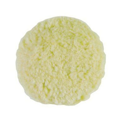 Buff And Shine Grip Pad 301G Twist Buffing Pad, 3 in Dia, Hook and Loop Attachment, Wool Pad, White